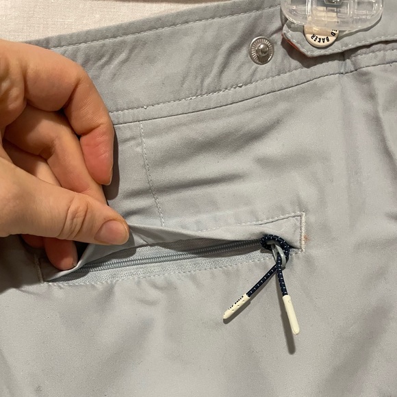 Ted Bakers “The World’s your Oyster” lined swim shorts. Size 5 (36). Grey - Picture 5 of 8